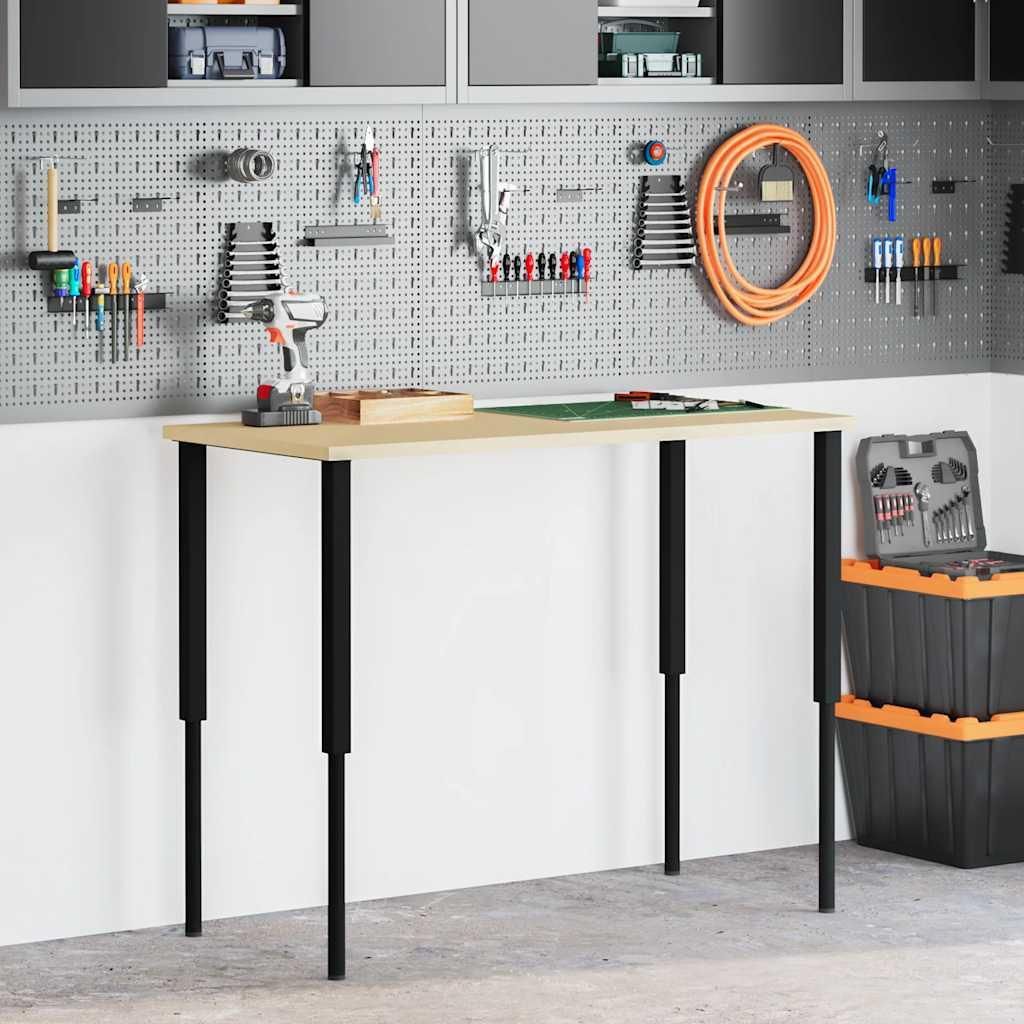 vidaXL Werkbankgestell Verstellbar 2 Stk. Metall 55x(69-95,5) cm