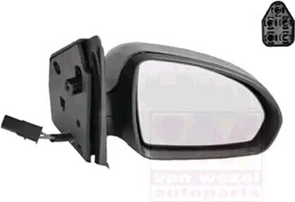 VAN WEZEL 2911818 Außenspiegel Seitenspiegel Rechts für SMART FORTWO Coupe (451) Konvex Beheizt Grundiert