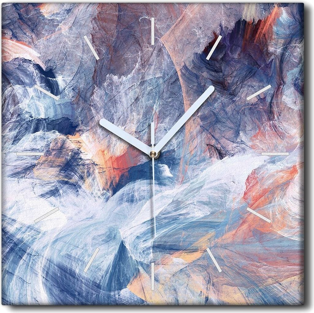 Coloray Uhr auf Leinwand 30x30 cm Wand Uhr Dekoration Produktbild 