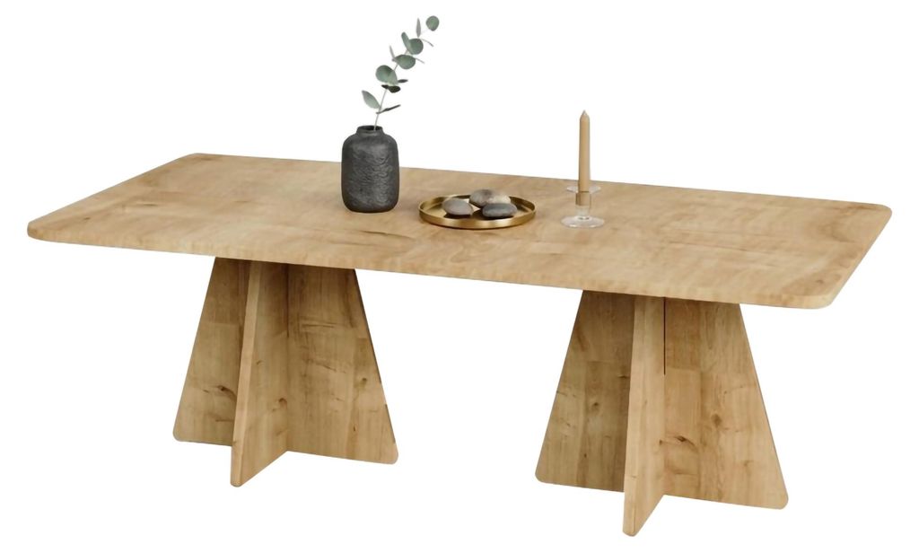 Ottana - Couchtisch, 120x60x40h cm Braun Eiche, Rechteckige Produktbild 