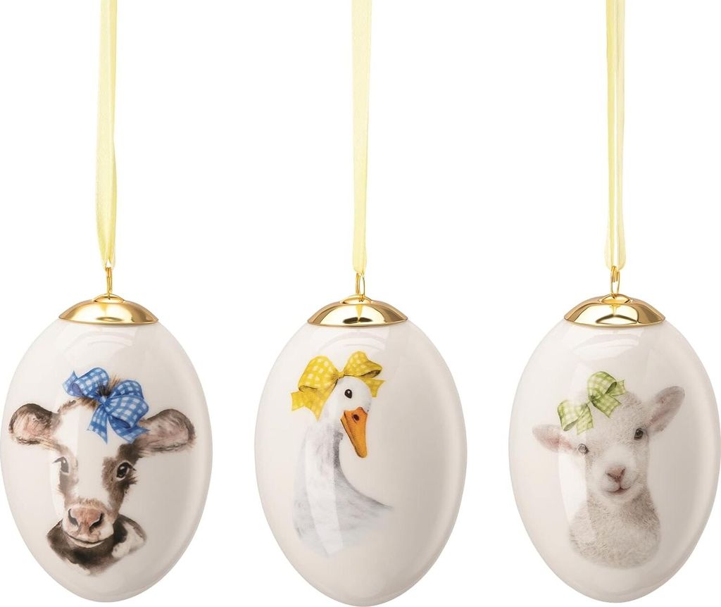 Hutschenreuther Set 3 Porz.-Eier 7cm Geschenkserie Farm Life