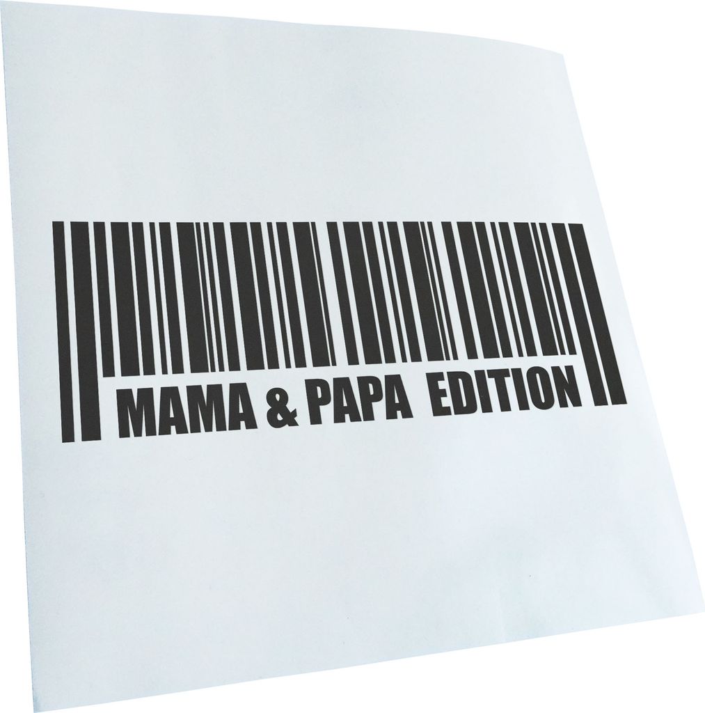 Kiwistar - Autoaufkleber - Mama und Papa Edition - Dunkelgrau - 60x21cm - Aufkleber für Auto, Laptop, Fahrrad, LKW, Motorrad Mehrfarbig JDM Decal ...