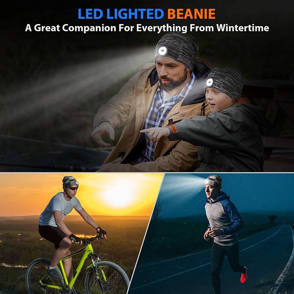 LED Mütze,Verbesserte Superhelle 5-LED-Leuchten und Produktbild 5