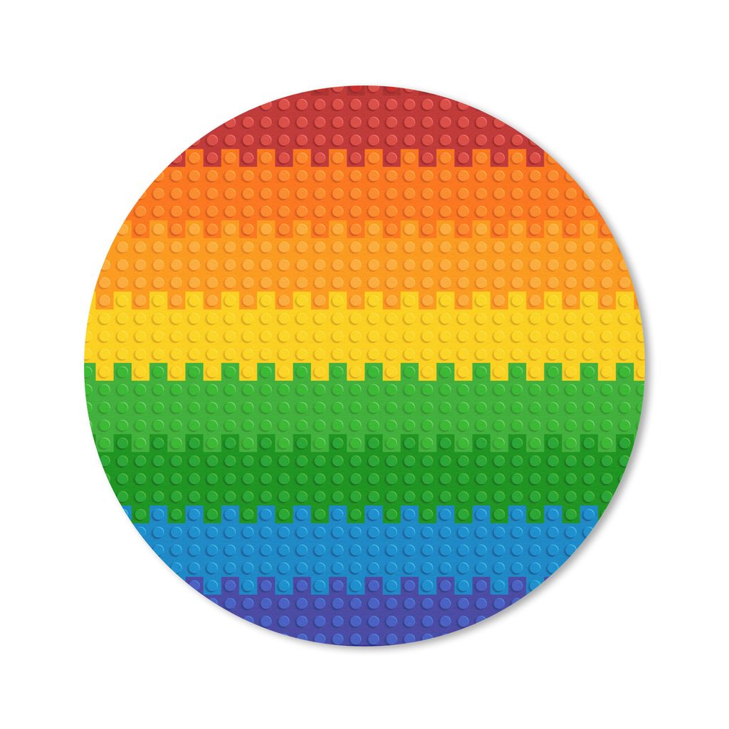 MuchoWow Mauspad Mousepad Patoon - Regenbogen 20x20 cm - Mousepads - Maus Mat - Pad - Mausunterlage - Schreibtischmatte