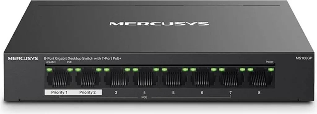Switch Ethernet Gigabit 8 ports Mercusys MS108GP avec injection PoE+