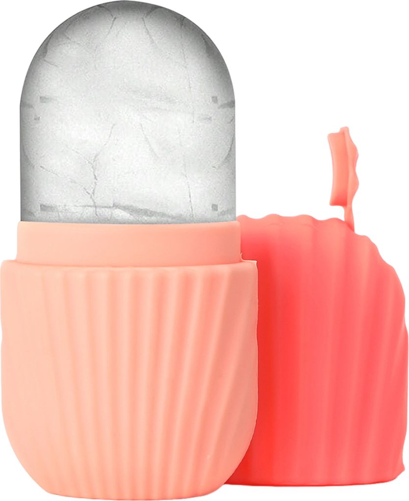 Eis-Gesichtsroller, Eiswürfelform mit Deckel, rutschfeste Eisschale, verkleinert die Poren, Eismaschine für geschwollene Augen, strafft das Gesic...