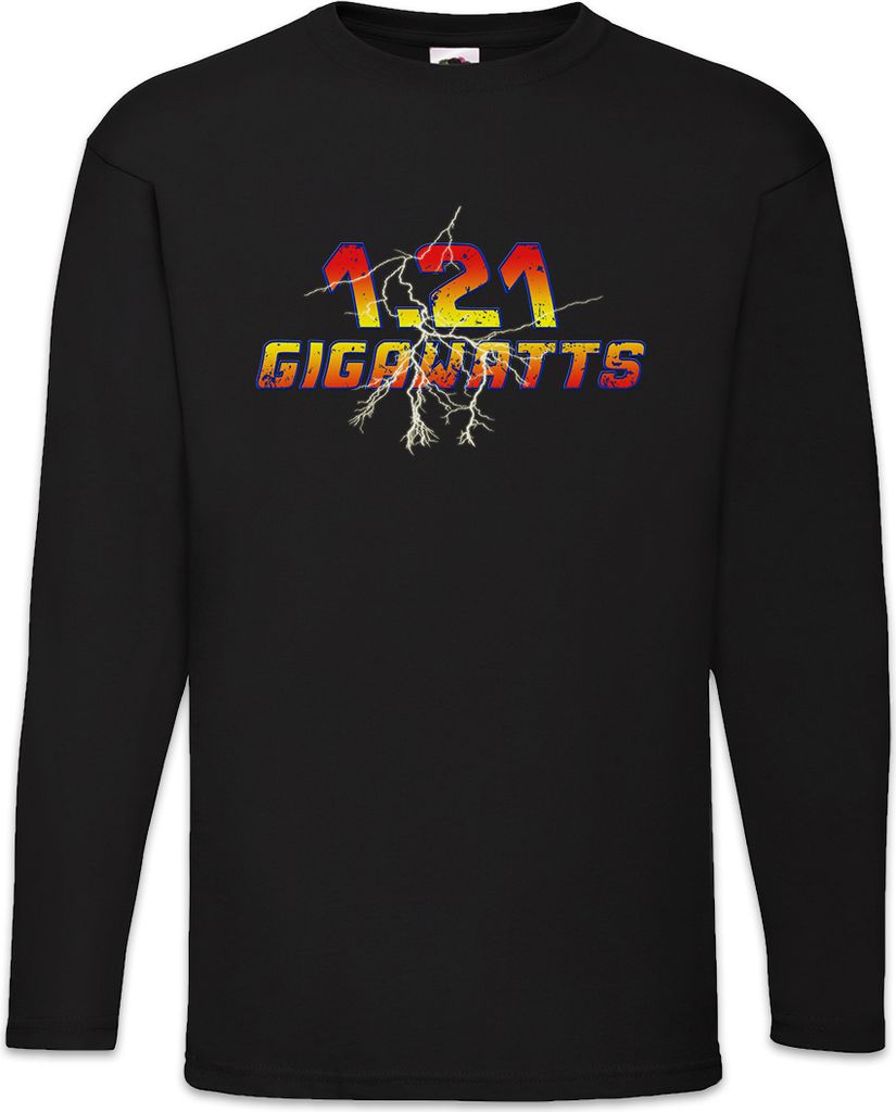 Urban Backwoods 1.21 Gigawatts, Langarm T-Shirt, Farbe: Schwarz, Größe: M