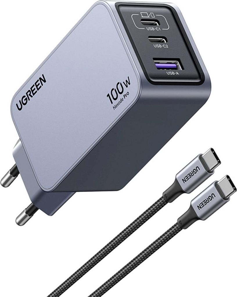 Chargeur Ugreen Nexode Pro 100W 1xUSB-A avec Câble USB-C Image du produit 