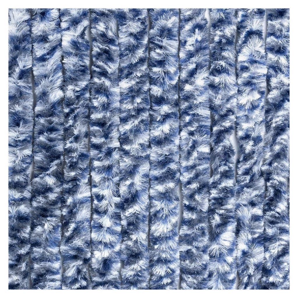 Blickdichter Flauschvorhang 185x56 cm | Chenille Türvorhang für Wohnwagen, Wohnmobil und Zuhause | Flauschvorhang als Insektenschutz für Balkont...