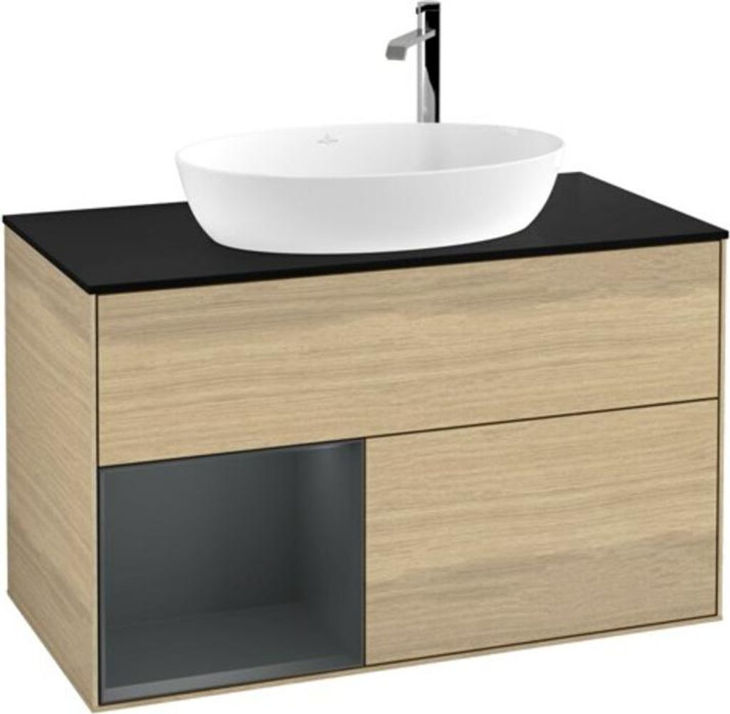 V&B Waschtischunterschrank Finion 100, Pl bla m, Reg md m Lac, Oa ven