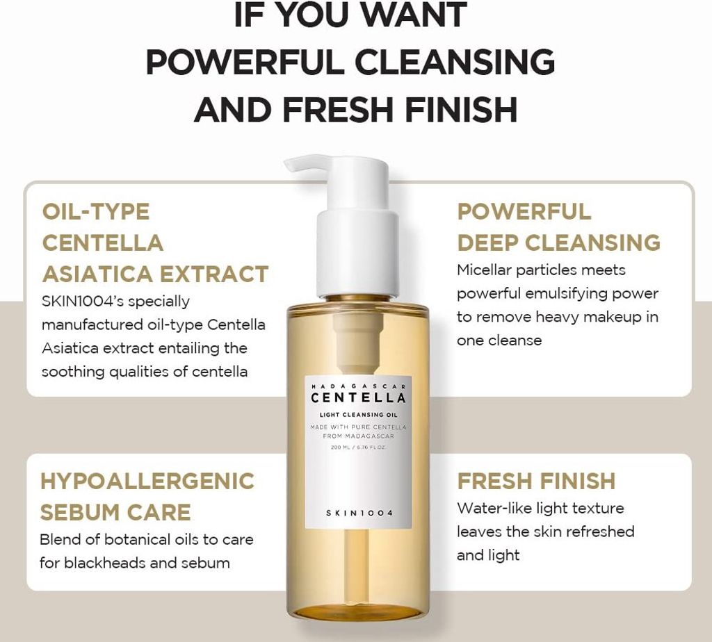 SKIN1004 Madagascar Centella Light Cleansing Oil olejek Zdjęcie produktu 11