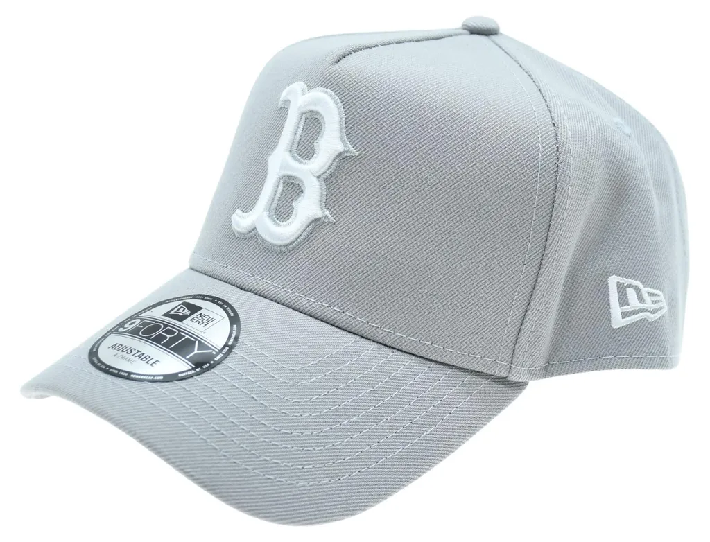 Casquette de Baseball Boston Red Sox New Era Coloris Gris et Blanc Mixte