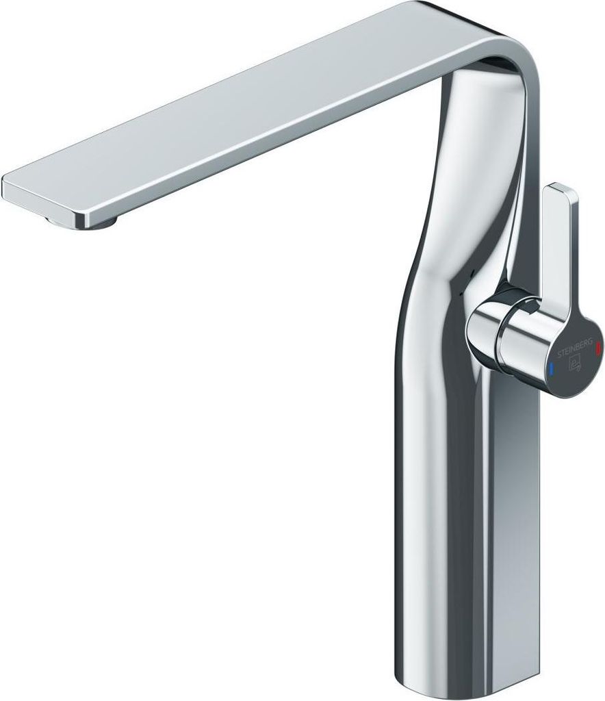 Steinberg Serie 230 Waschtisch-Einhebelmischer, mit Keramikkartusche, Flexschläuche, ohne Ablaufgarnitur, Ausladung 200mm, 23017202