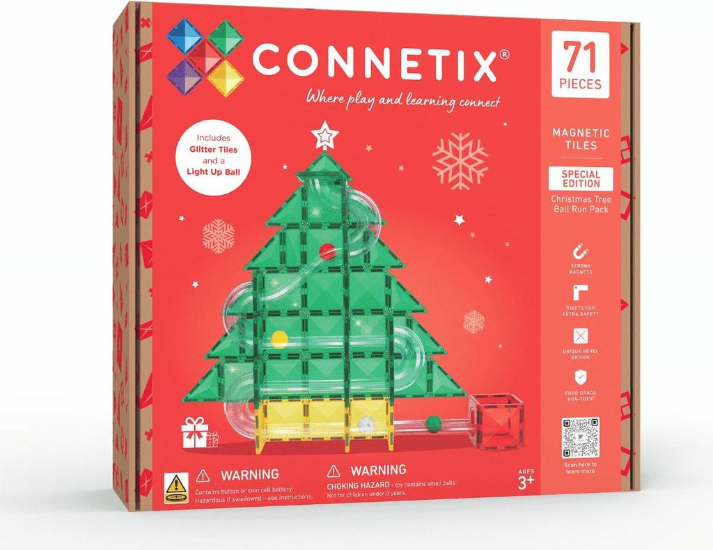 Connetix Tiles - Kugelbahn Weihnachtsbaum (71 Stück)