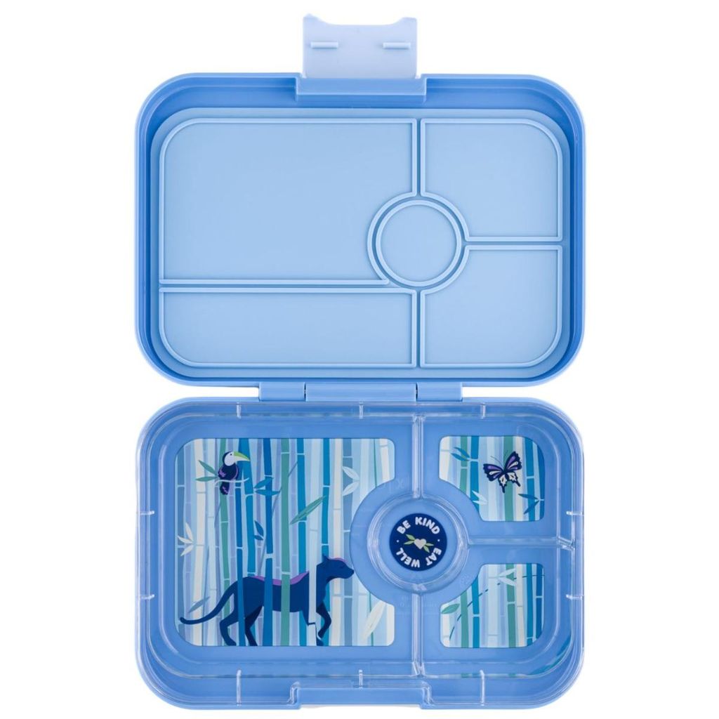 Yumbox Tapas auslaufsichere Snackbox mit 4 Fächern – Trübes Blau – Panther