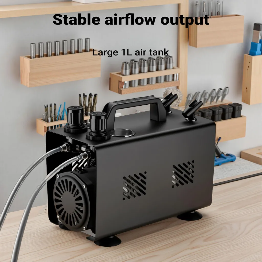 Compresseur aérographe Wiltec pour modélisme et peinture de précision