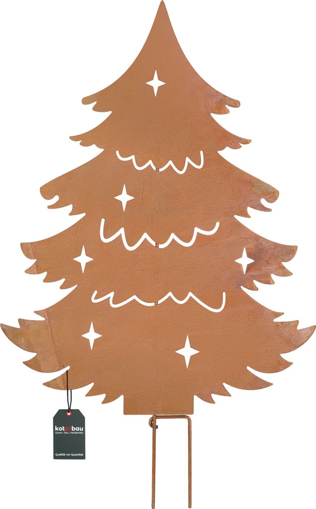 KOTARBAU Gartendekoration Rostfiguren 85 cm Tannenbaum Weihnachtsdeko Garten Ecorost Gartenstecker Weihnachten Gartenfiguren & Gartenstatuen Rost...