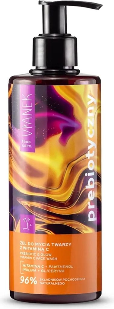 VIANEK Prebiotisches Gesichtswaschgel mit Vitamin C, 300 ml