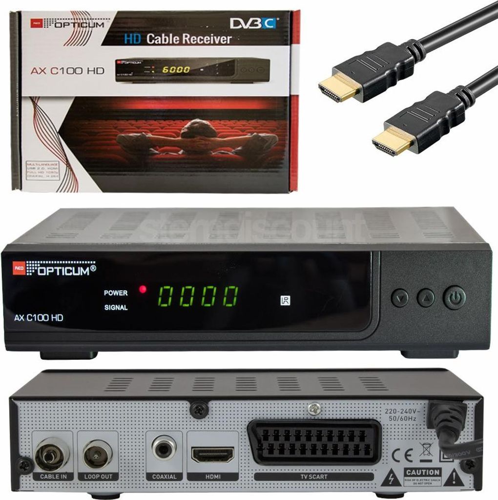OPTICUM AX C100 HD Digital Kabel Receiver Schwarz