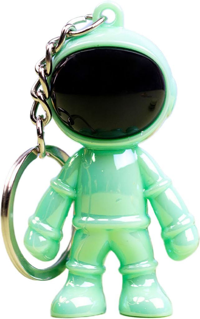 Schlüsselanhänger Schöne Beste Freunde Geschenk Kunststoff 3D Cartoon Astronaut Rucksack Anhänger Schmuck Zubehör-Grün