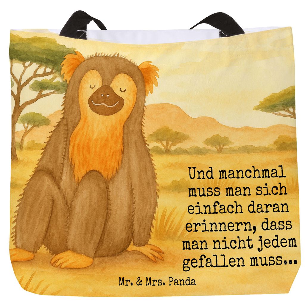 Mr. & Mrs. Panda Tote Bag Affe Design - Weiß - Geschenk, Motivation, Schultasche, Laptoptasche, Respekt, studententasche, Tasche, Selfcare, Strand...