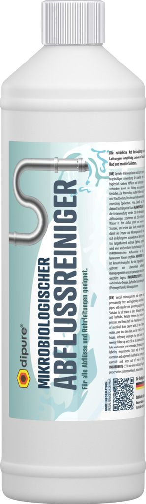 dipure Mikrobiologischer Abflussreiniger 1 Liter Flasche