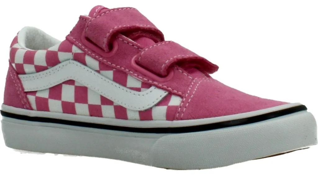 Vans Old Skool V Roses à Damier - Baskets Robustes avec Scratchs - 5