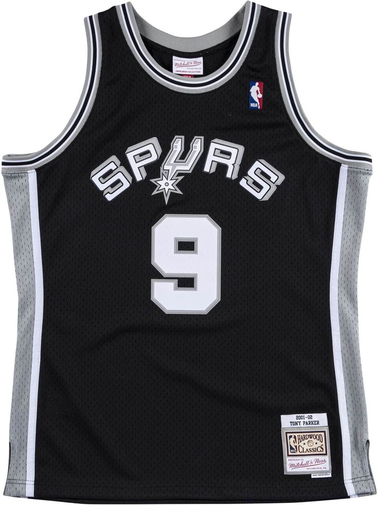 Mitchell & Ness Tshirts Nba San Antonio Spurs Tony Parker Swingman Jersey, SMJYLG19018SASBLCK01TPA, Größe: 183