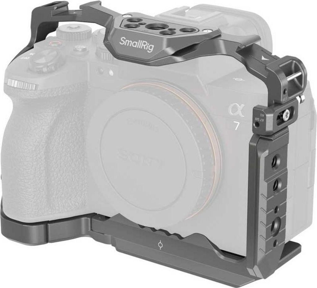 SmallRig 4481, Käfig, Schwarz, Aluminium, Silikon, Edelstahl, 1/4-20", Sony Alpha 7R V, Alpha 7 IV, Alpha 7S III, Alpha 1, Alpha, 147,4 mm