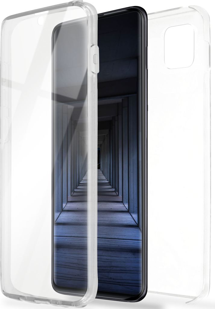 ONEFLOW Touch Case kompatibel mit Samsung Galaxy Note10 Lite - Hülle beidseitig transparent, Klar