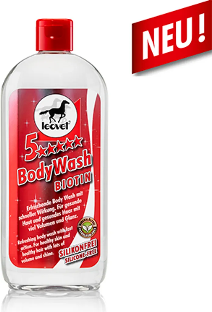 Leovet 5 Stelle Body Wash Biotina 500ml - Shampoo Cavalli Senza Silicone