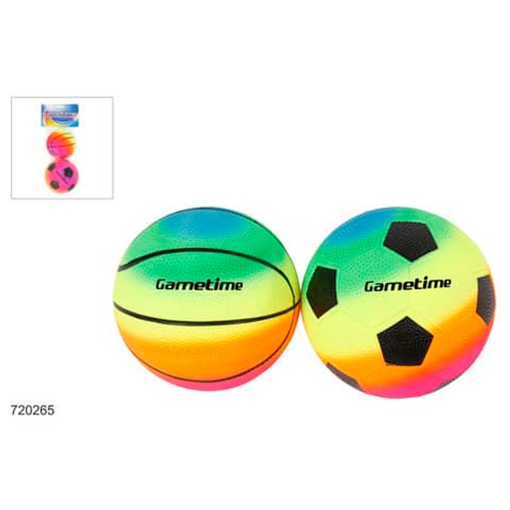 Mini-Sportbälle-Set Fußball/Basketball, 2 Stück Produktbild 