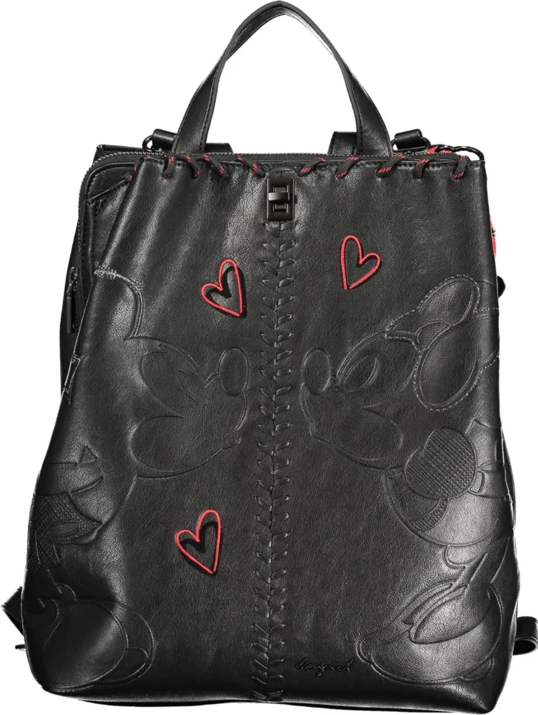 Zaino Disney Donna Nero Elegante: Similpelle di Qualità con Dettagli Extra