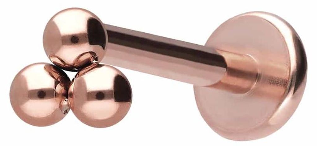 Ohrpiercing, Nasenpiercing Titan Labret mit Innengewinde 3 Produktbild 
