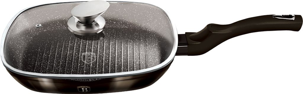 BerlingerHaus Berlingerhaus Grill Pfanne 28 cm+Deckel schwarz