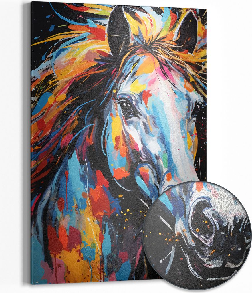 DEQOART Magnettafel Metall 40x60 cm 'Mähnenregenbogen' Whiteboard Pinnwand Büro