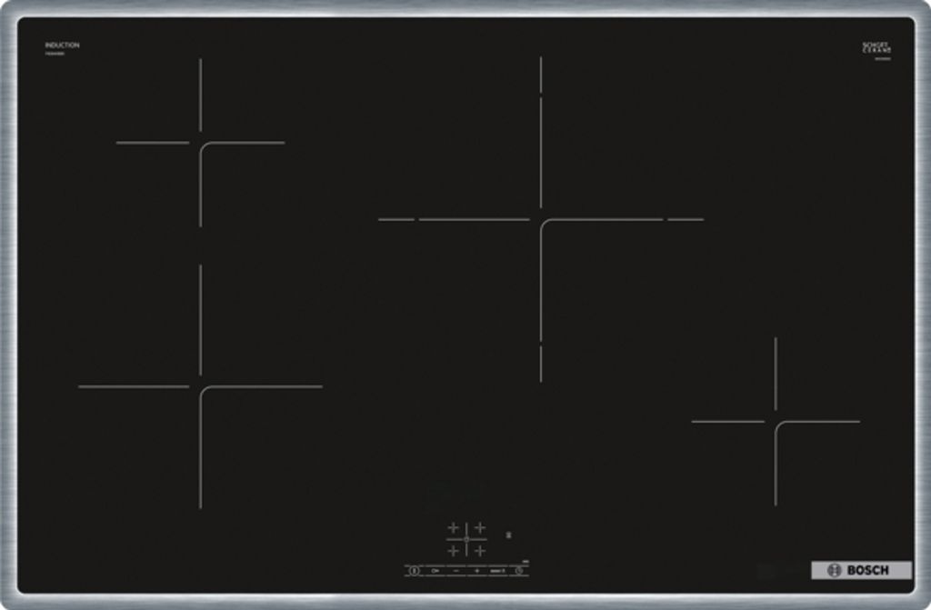Bosch PIE84KBB5E, Serie 4, Induktionskochfeld, 80 cm, Mit Rahmen aufliegend