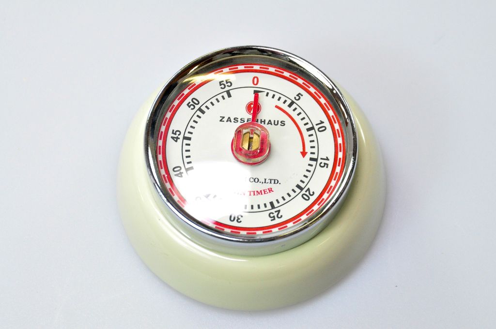Timer da cucina magnetico - bianco/crema - collezione retrò Immagine del prodotto 