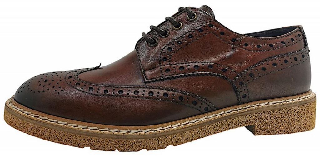 Exton elegante Schnürer Braun in Gr. 42 Produktbild 
