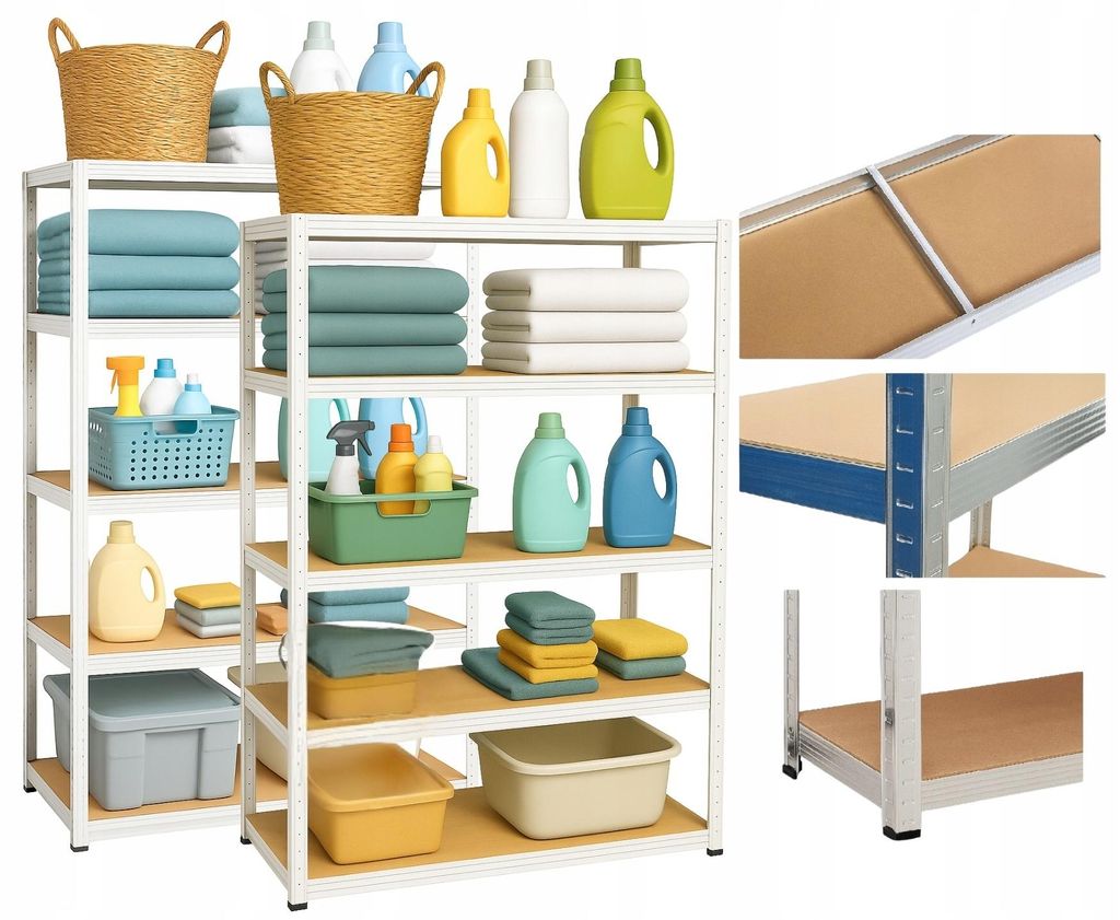Ekspand | Lagerregal Set - 150x75x30cm - 5 Fachböden - 875kg Tragfähigkeit - Metallregal