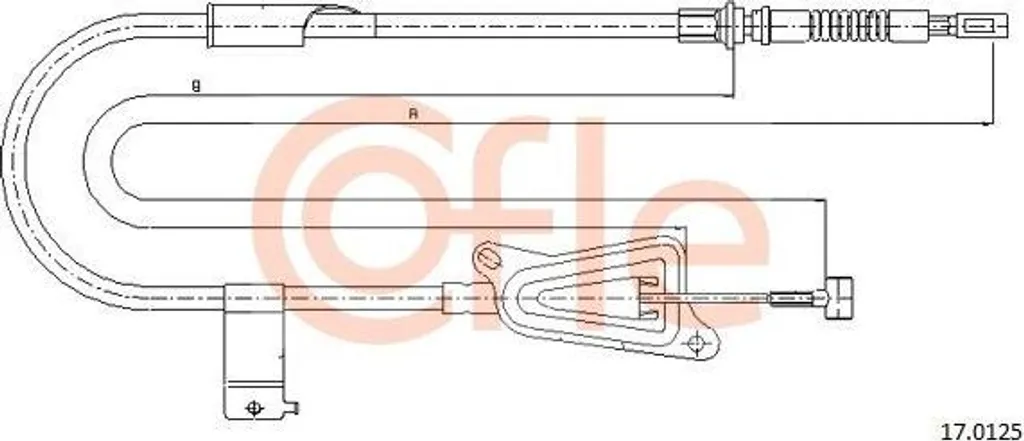 Câble de frein à main COFLE 17.0125 pour Almera - OE 36530BU000