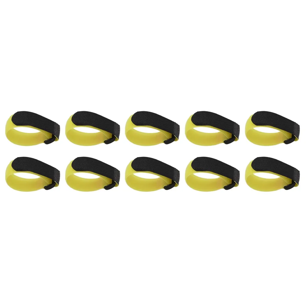 Collare per polli, anti-peccato con chiusura a velcro, giallo, 10 pezzi, per pollame e galline