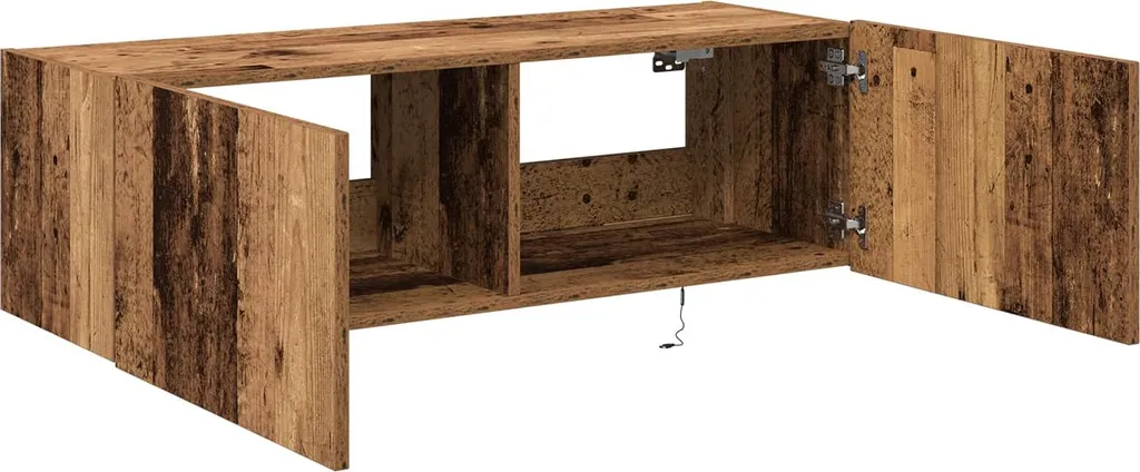 Solution Rangement TV Mural Lot de 2 modules bois 100x35x31 cm vidaXL - 6