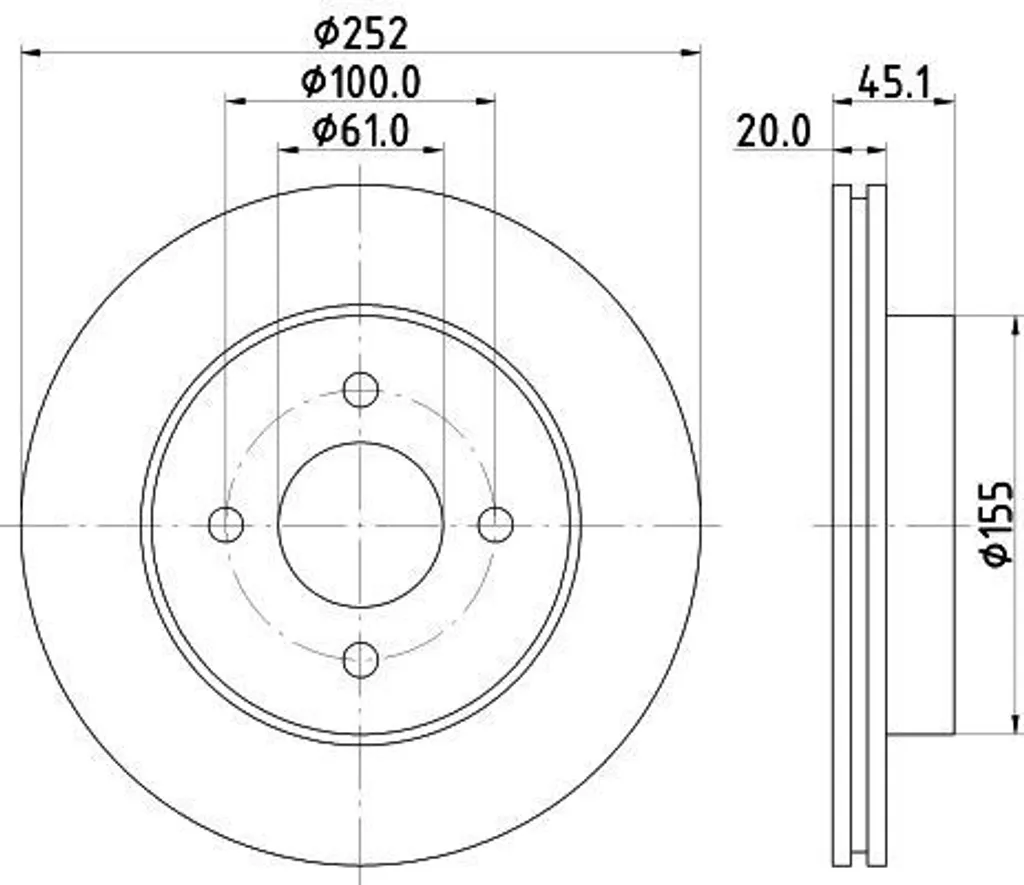 Stopper les vibrations au freinage Almera I N15 avec le disque HELLA 8DD355