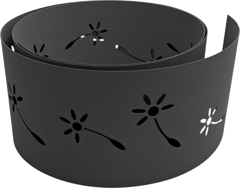 zaun|zu PREMIUM Nachbildung Pusteblume: Zaunstreifen Lasermuster Anthrazit 2,55m