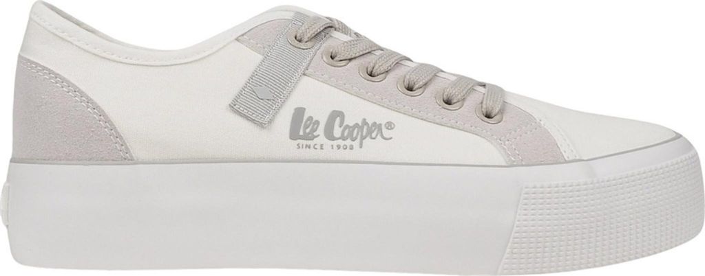 Damen Sneaker Auf Plattform Lee Cooper LCW-25-31-3479L Weiß-Grau 39