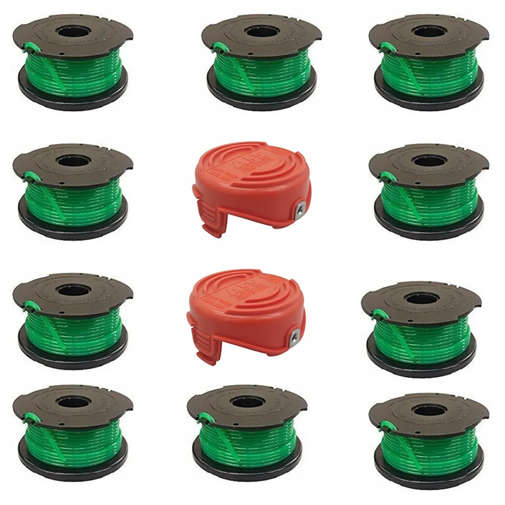 Lot bobine de fil nylon et couvercle pour rotofil Black+Decker AFS
