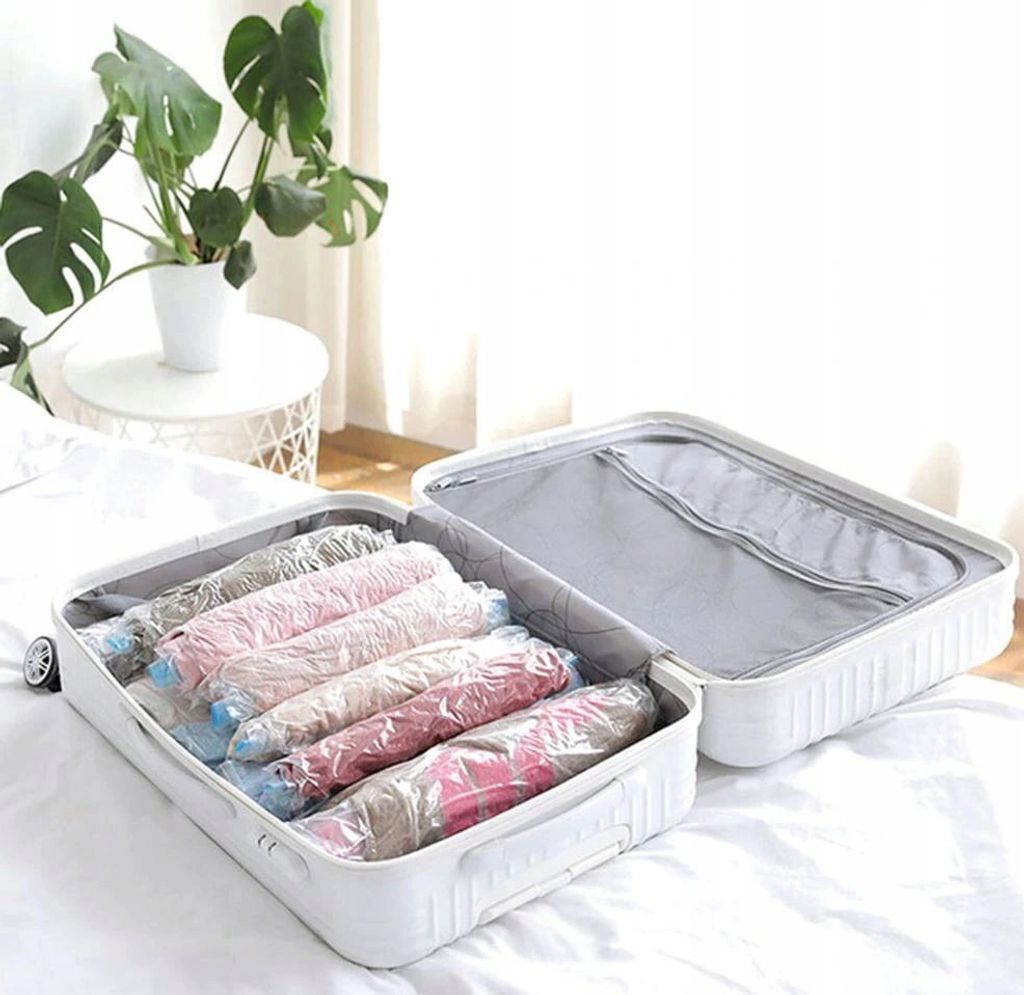 Platzsparende Vakuumbeutel - 10er-Set, transparent/blau, Produktbild 9