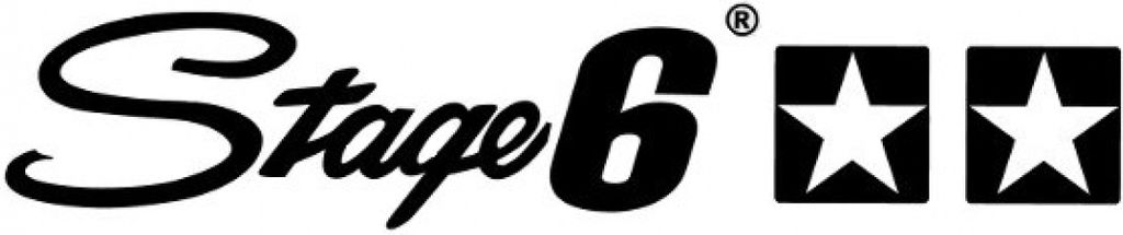 Klebeetikett Schriftzug Logo STAGE6 250 x 450 mm Schwarz