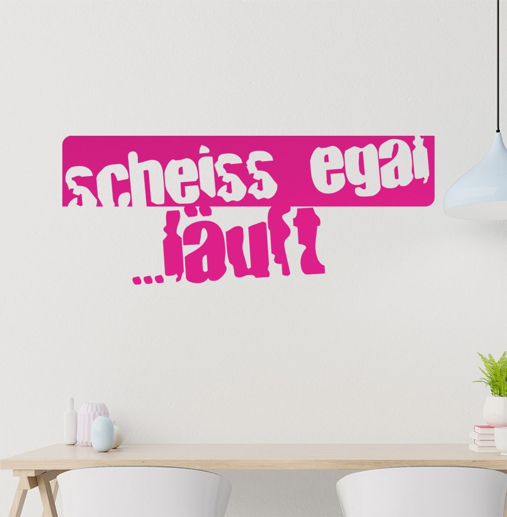 KIWISTAR scheiss egal...läuft - Programm Auto Maschine Funktioniert Wandtattoo in 6 Größen - Wandaufkleber Wall Sticker - Dekoration, Küche, Wo...